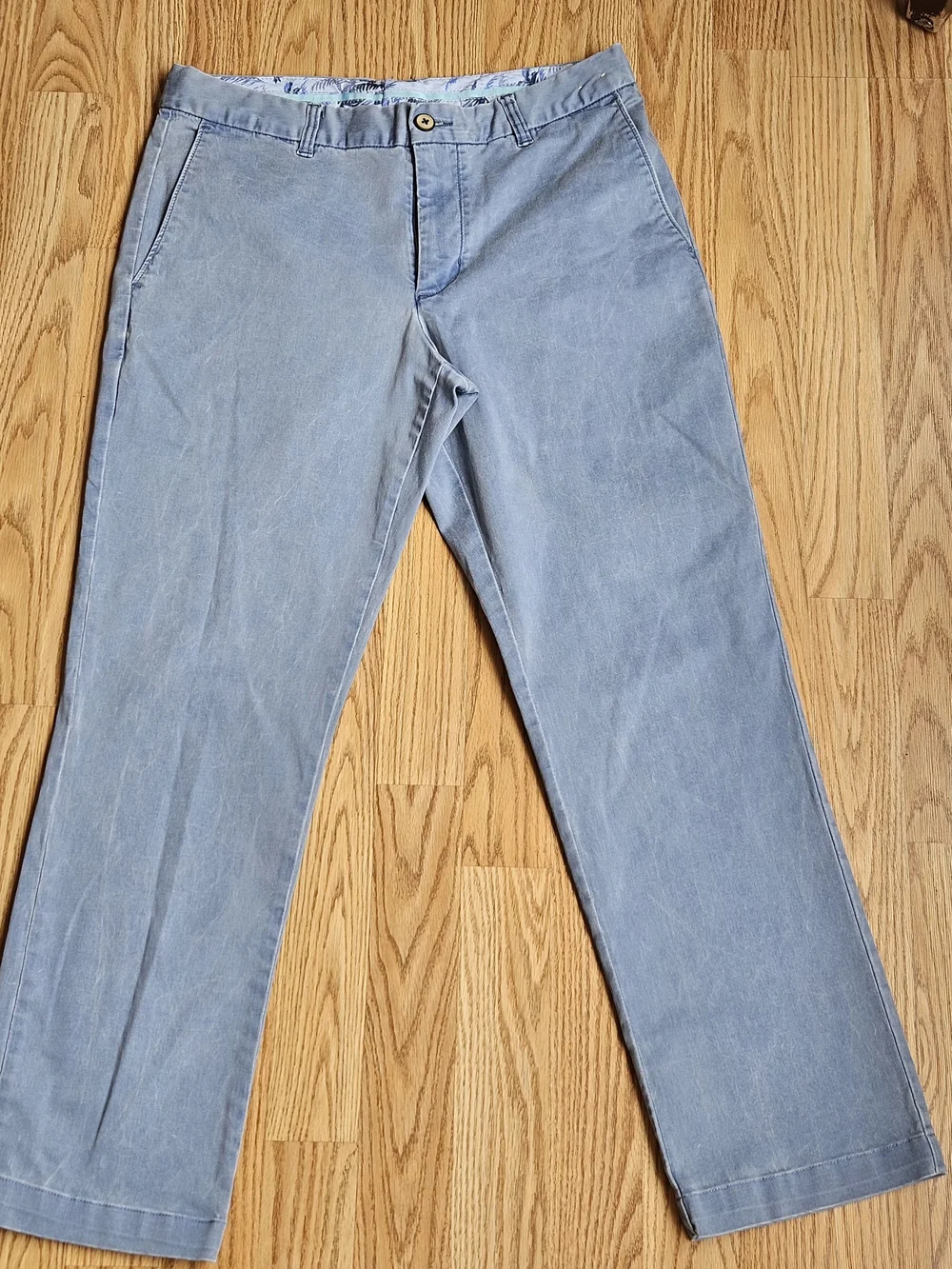 ​Tommy Bahama Boracay Island Chino Pants - Dusty Blue Stretch Cotton/Tencel - Picture 3 of 16